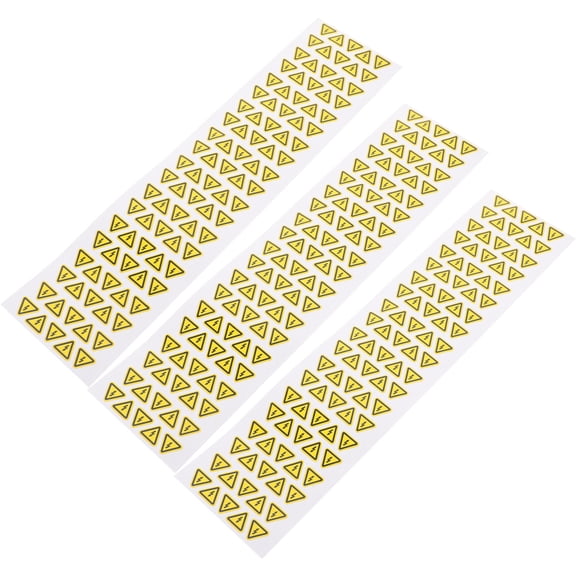 SILENRADAWN Electric Hazard Sticker, Yellow PVC, Versatile Application, Easy to Use, 3Sheets