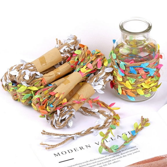 SILENRADAWN Jute Craft Rope Twine for Bundling and Wrapping, 2 Rolls for Crafts and Home Projects