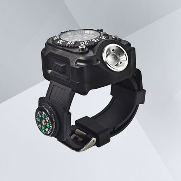 SILENRADAWN LED Wrist Light Watch with Compass Flashlight for Hiking Sports