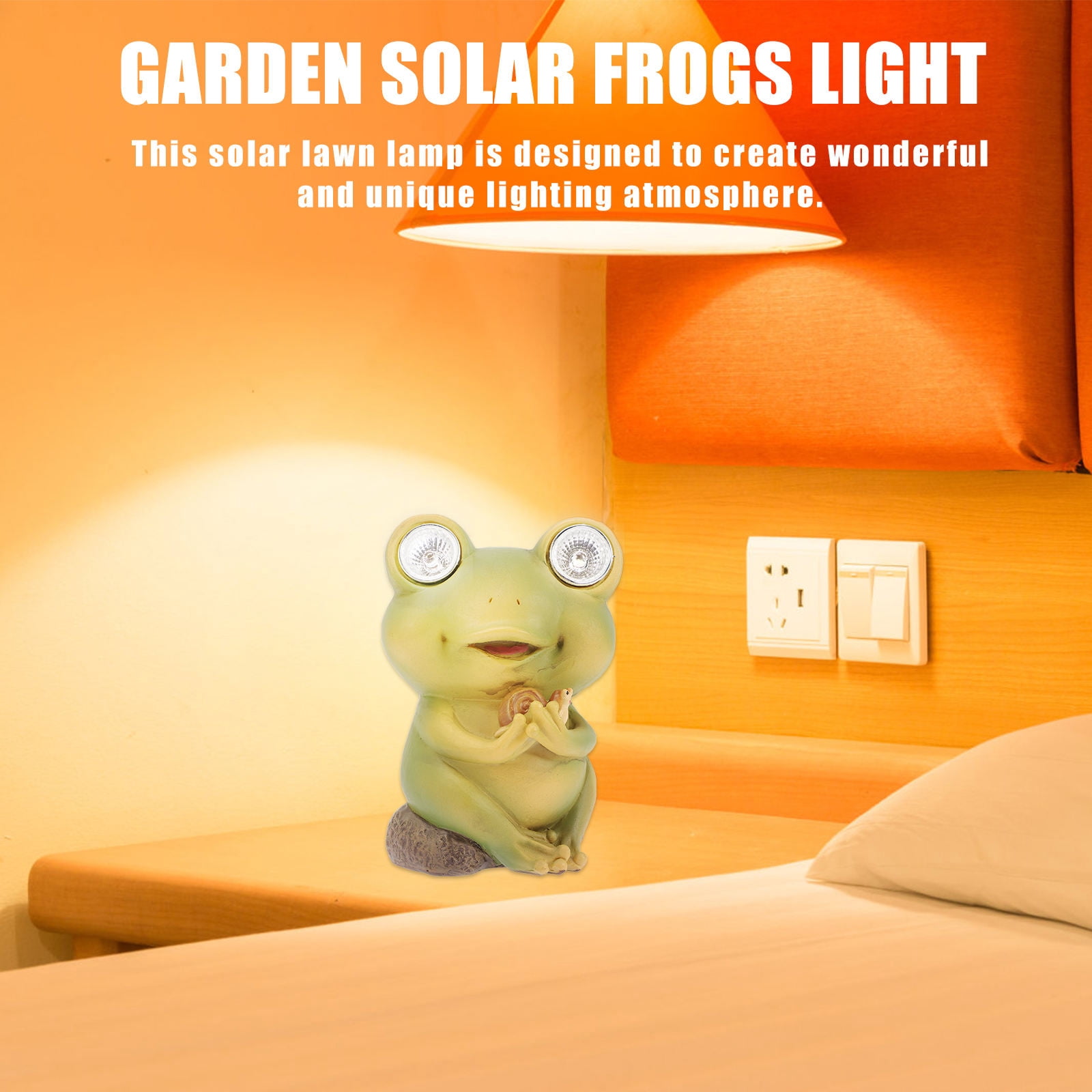 SILENRADAWN Lovely Solar Frogs Yard Light Resin Solar Lawn Lamp for ...