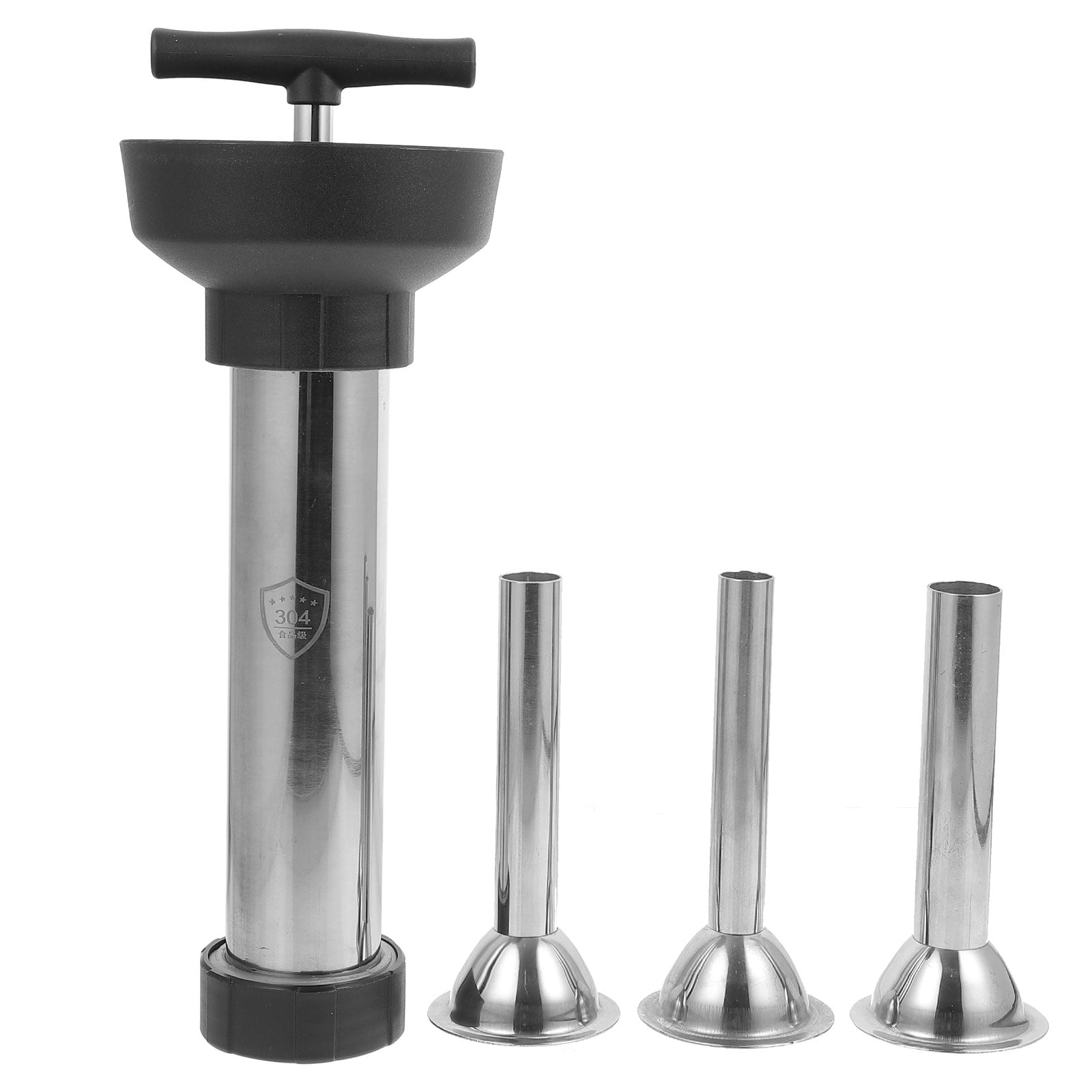 SILENRADAWN Manual Meat Stuffing Filler 1Set Sausage Stuffer Silver