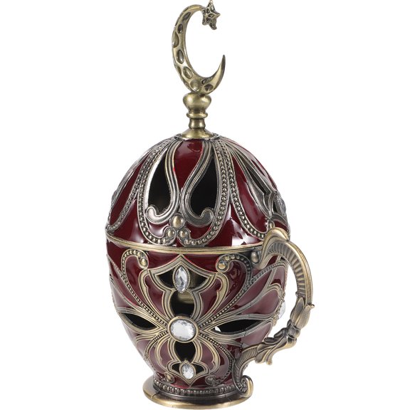 SILENRADAWN Metal Moon Incense Burner with Vintage Design for Meditation and Living Room Decor