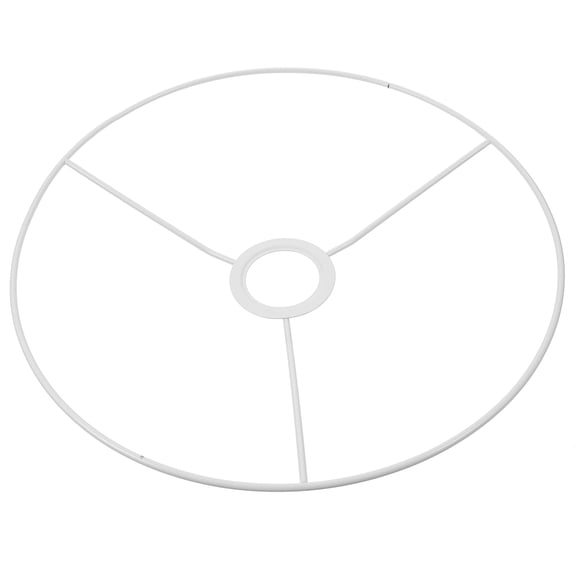 SILENRADAWN Sturdy White Metal Lamp Shade Ring for Various Light Fixtures