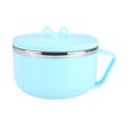 thumbnail image 1 of SILENRADAWN Noodles Bowl 1Pack Blue Round Stainless Steel for Adults Instant Noodles Egg Mixing, 1 of 8