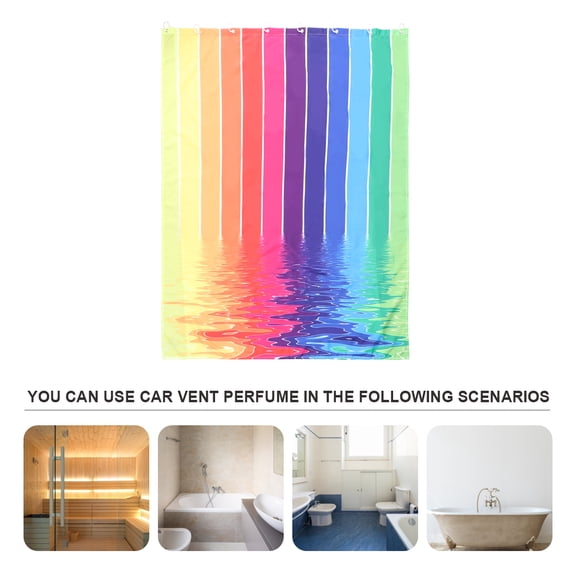 SILENRADAWN Rainbow Printed Polyester Shower Curtain for Bathroom Use with Good Wrinkle Resistance and Shape Retention Multi 70x72 inches