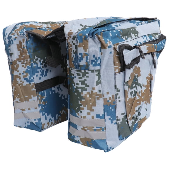 SILENRADAWN Rear Bike Rack Carrier Bag with Reflective Safety Design, 11.8 x 11.8 x 7.9 inches, Storage Pannier