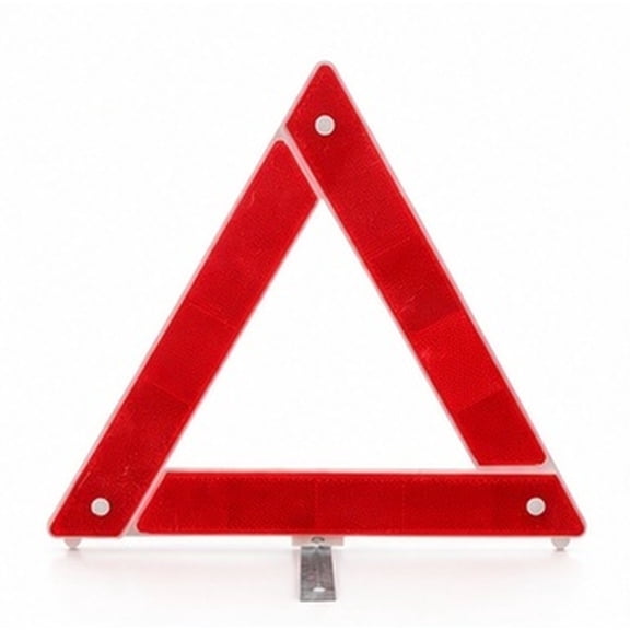 SILENRADAWN Red Plastic Reflective Triangle for Car Emergency Easy to Store