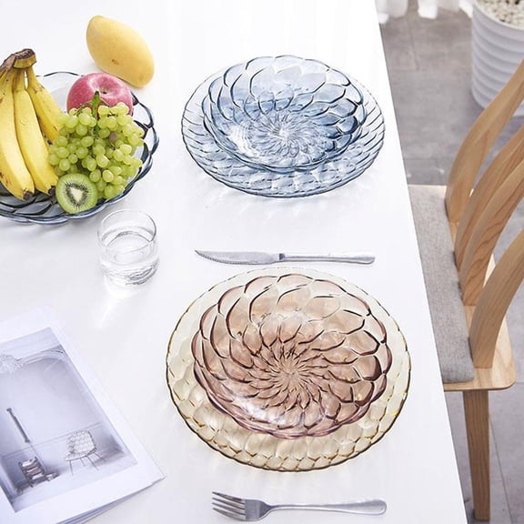 SILENRADAWN Snackware Tray 1Pack in Yellow for Families 10.61X10.61X2.48in