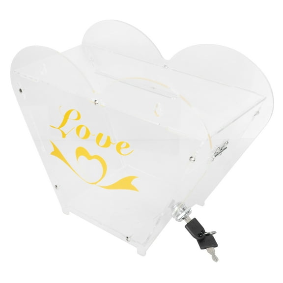 SILENRADAWN Acrylic Transparent Multi Function Donation Box for Office Use 1Pack 10.5x4.7x8.7in