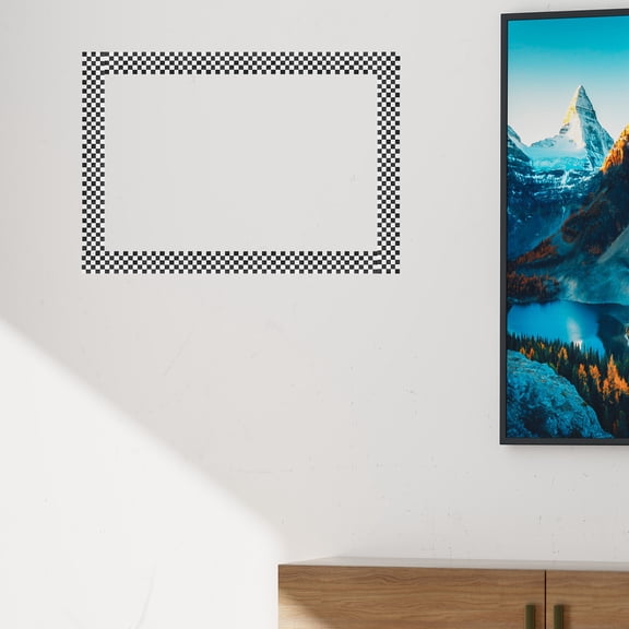 SILENRADAWN Checkered Bulletin Board Border Sticker Art Paper Peel and Stick Trim