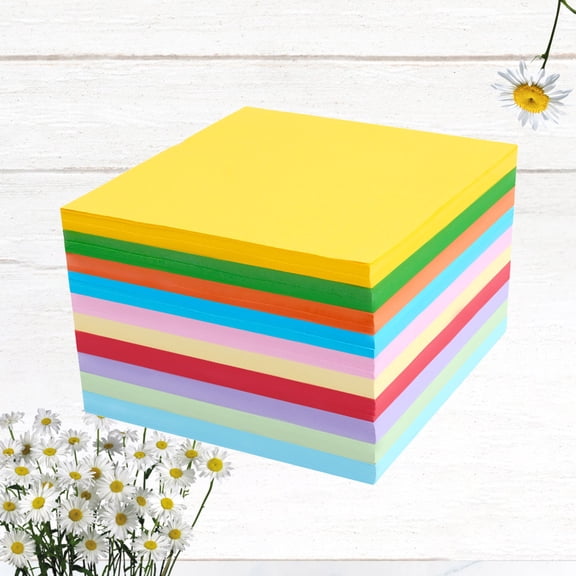 SILENRADAWN square craft paper 7 x 7 cm, 10 Colors, Double-Sided Origami Sheets 1000 Count
