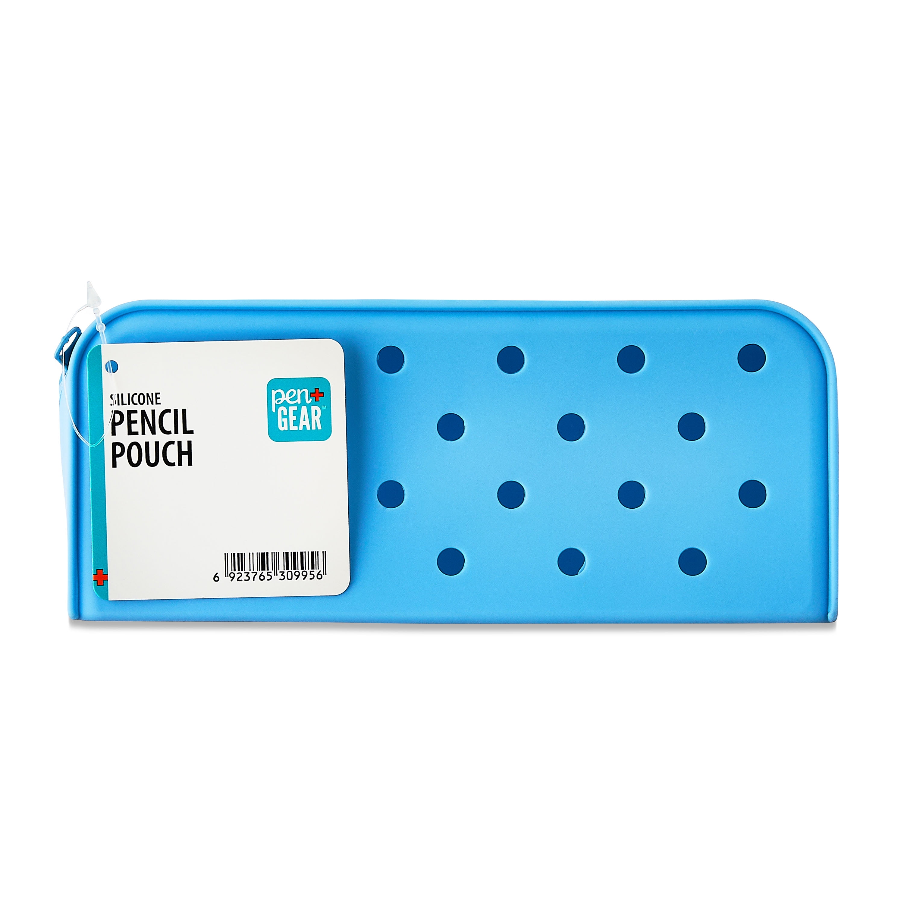Pen+Gear Silicone Pencil Pouch for Student, Blue