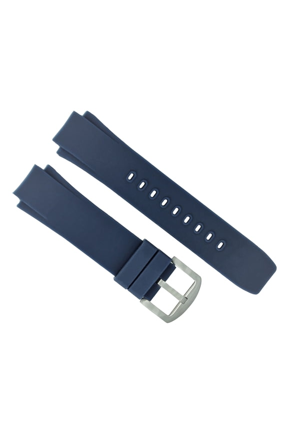 SILICONE RUBBER BAND STRAP FOR IWC 35380 353804 DUAL CROWN AQUATIMER BLUE