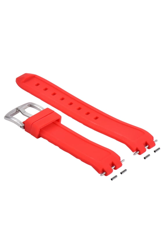 SILICONE RUBBER DIVER WATCH STRAP BAND FOR PEBBLE WATCH  STEEL SILVER BUCKLE