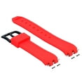 thumbnail image 1 of SILICONE RUBBER WATCH BAND STRAP FOR PEBBLE WATCH PVD BLACK BUCKLE RED, 1 of 2