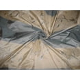 thumbnail image 1 of SILK TAFFETA FABRIC 54quot; Ivory amp; Powder Blue colour embroidery, 1 of 7