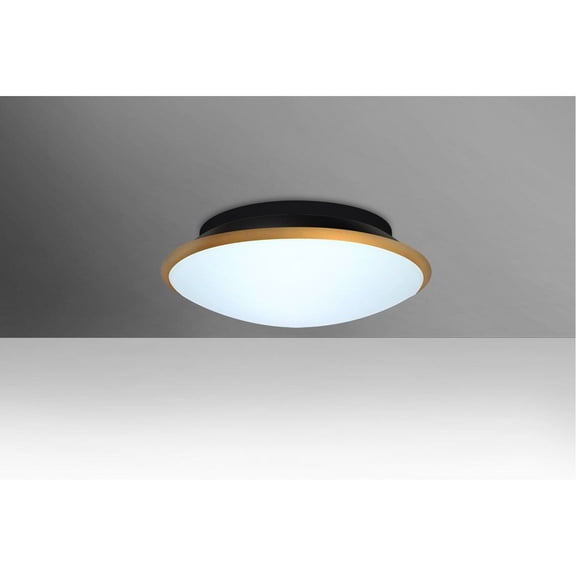 Besa Lighting - Silk 12 - 2 Light Flush Mount-Gold Finish-LED Lamping Type