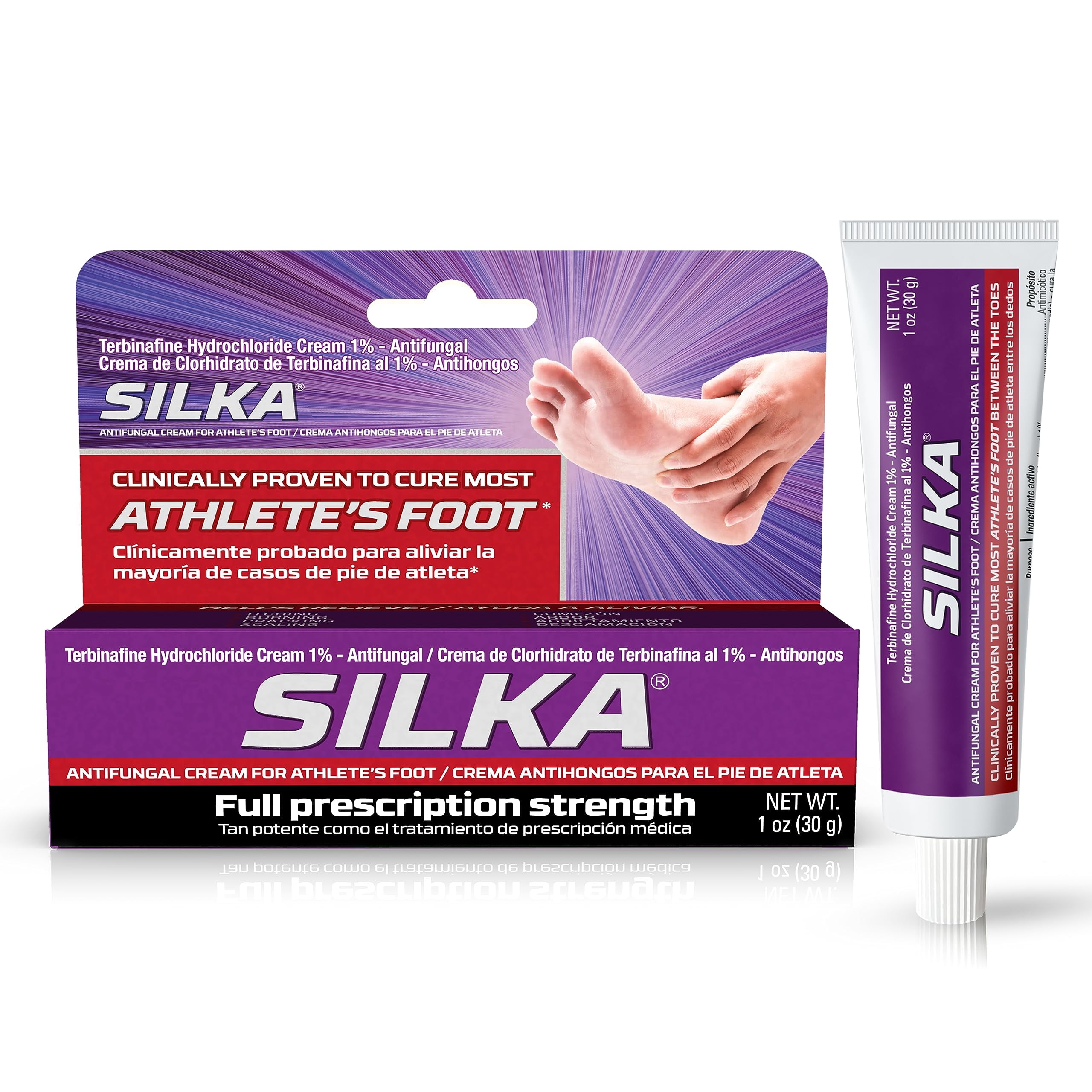 SILKA AntiFungal Cream, Clinical AntiFungus Foot Treatment, Jock Itch