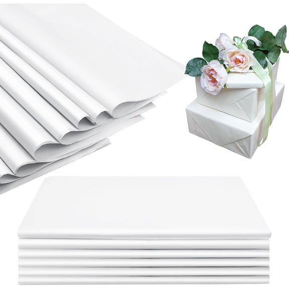 SILKBUT 200 Sheets 20 x 30 Inch Acid Free Tissue Paper for Storage, Unbuffered No Acid White Tissue Paper for Crafts for Gift Wrapping New Year Party Festival Mother's Day Decor and DIY