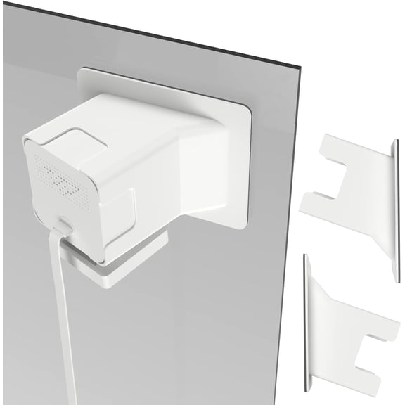 SILKBUT Angled Window Mount for Wyze Cam v4 OG , 20 Degrees Tilt ( Up/Down/Left/Right ), Through Window Use for Wyze Cam v4 OG , Watch Front Yard and Driveway (White/Pack of 2)