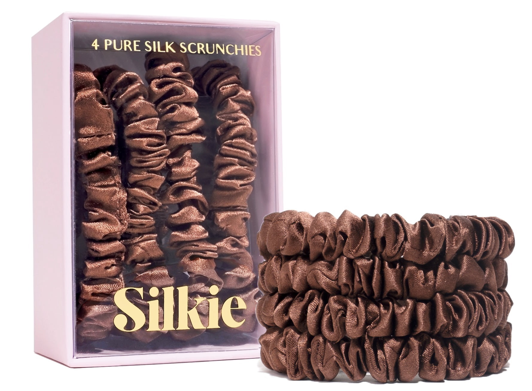 Silkie 100% Mulberry Silk Scrunchies, Skinny, No Damage, No  display picture 3