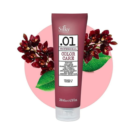 SILKY .01 ANTI-ORANGE SHAMPOO TO NEUTRALIZE ORANGE REFLECTIONS AND GET UNIFORM RESULTS (200 ML)