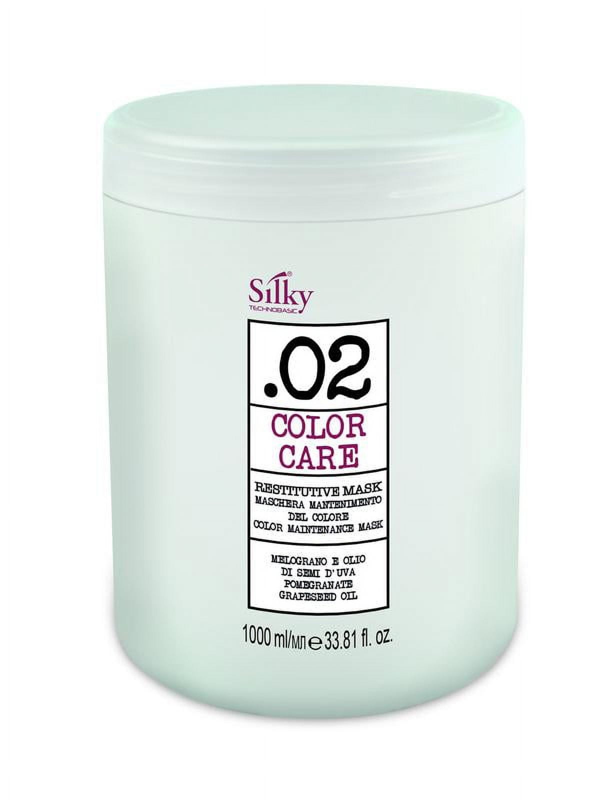 SILKY .02 COLOR CARE RESTITUTIVE MASK | Rich In deep moisturizing Ingredients and Pomegranate Extract for Natural and Shiny Hair (1000 ML) 33.8oz