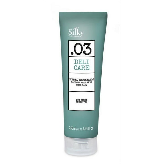 SILKY .03 DELI CARE HYDRO HERB BALM with Green Tea Extract for Instant Hydration and Smooth Hair (250 ML) 8.45oz