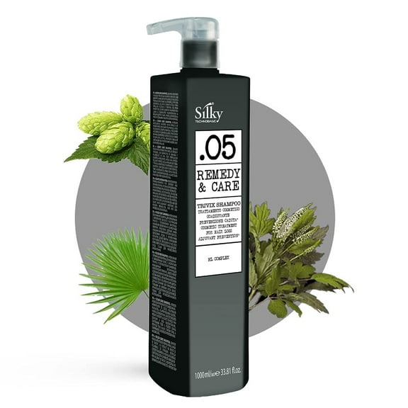 SILKY .05 TRIVIX SHAMPOO For Hair Fall Control & Hair Renewal With Plant Extracted Ingredients 1000ml/33.8oz