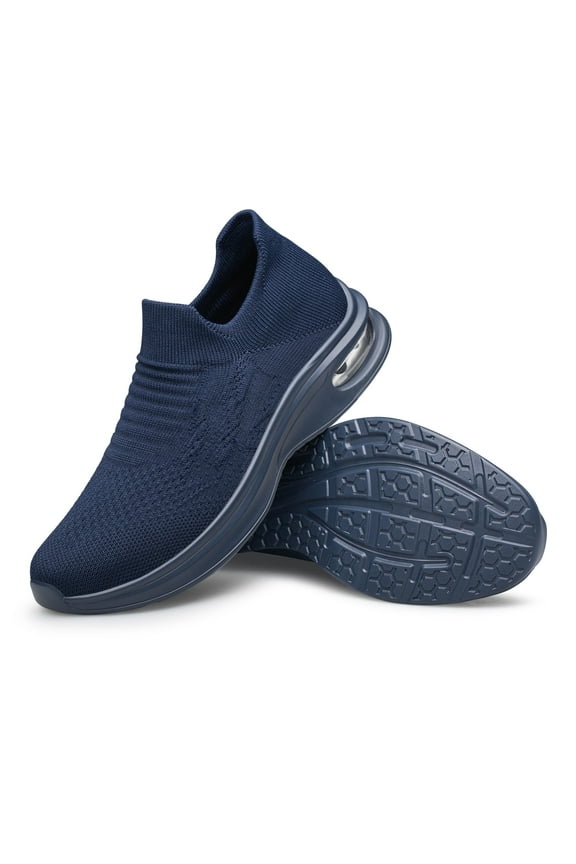Men's Mesh Athletic Sneakers Slip on Walking Shoes Breathable Comfort
