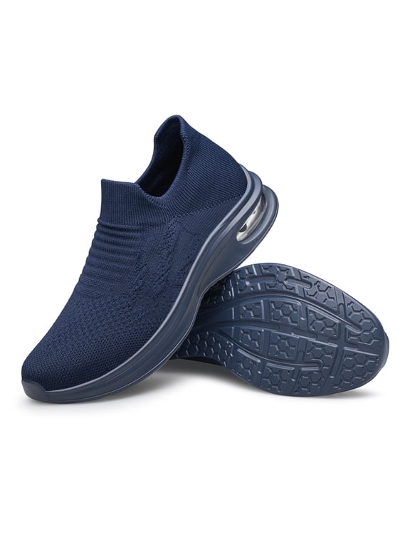 Men's Mesh Athletic Sneakers Slip on Walking Shoes Breathable Comfort