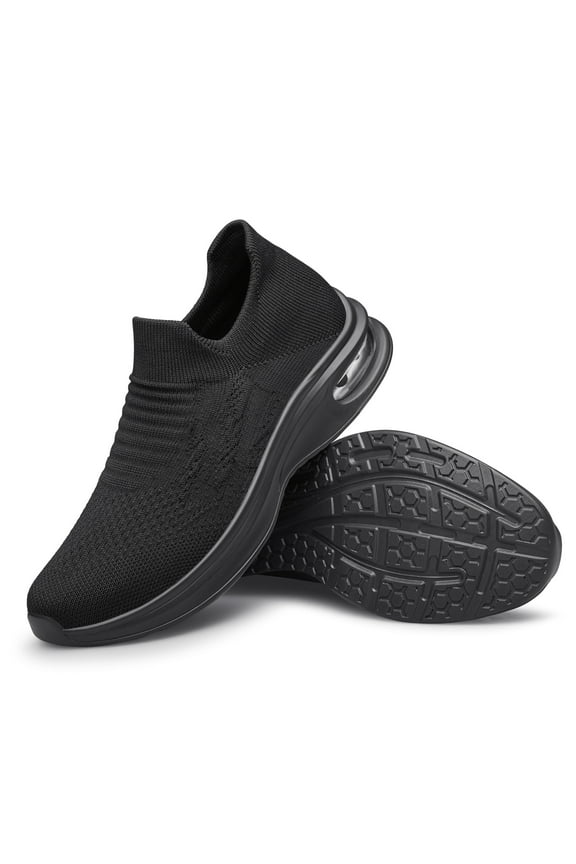 Men's Mesh Athletic Sneakers Slip on Walking Shoes Breathable Comfort