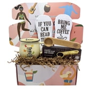 SILLY OBSESSIONS Coffee Lover Gift Basket for Mom- Coffee Accessory Gift Set - Fun and Unique Coffee Themed Items for Coffee Lover Mother from Daughter and Son. Mothers Day, Christmas Gift Idea.
