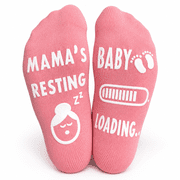 SILLY OBSESSIONS "Mamas resting, Baby loading" pregnancy socks for mom to be, pregnant woman, new mom, funny baby shower gift ideas