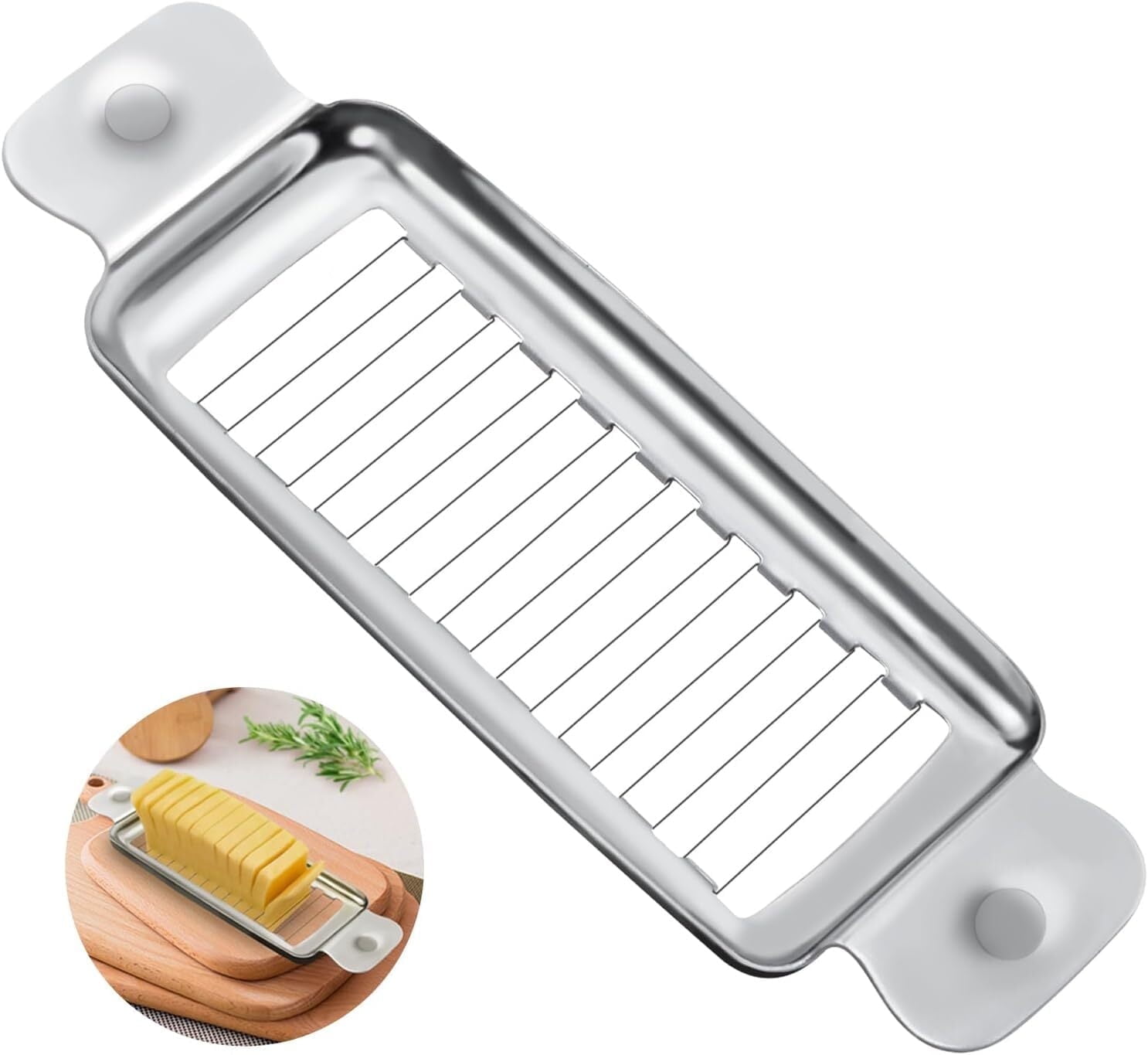 SILOON Stainless Steel Butter & Cheese Slicer - Multipurpose Food ...