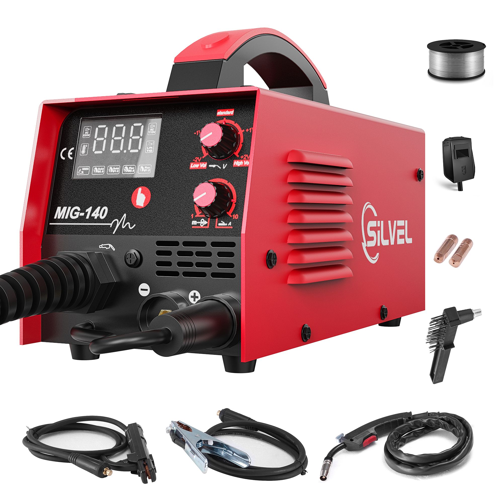 YesWelder Flux Core Mig Welder, 110V 135A, Gasless MIG/Lift TIG/Stick