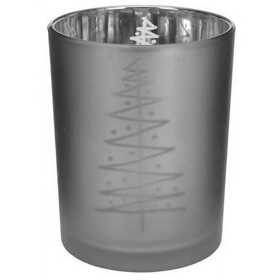 SILVER CHRISTMAS TREE Courtneys Candles 6 oz Limited Edition Scented Jar Candle - BLACK CURRANT VANILLA