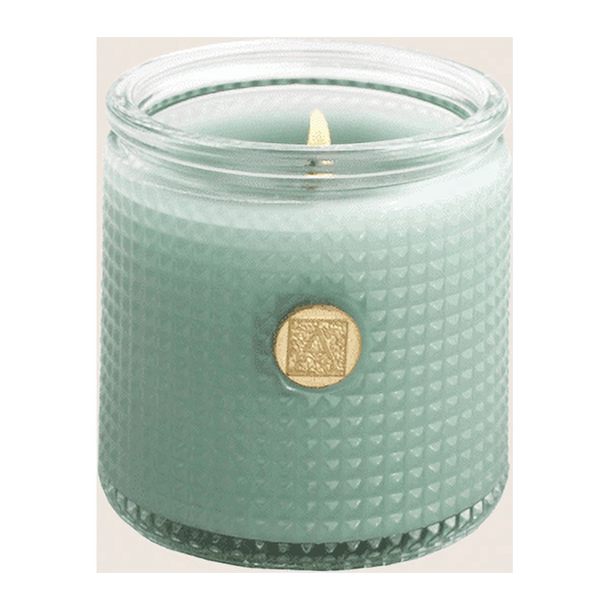 SILVER EUCALYPTUS Aromatique Textured Glass 6 oz Scented Jar Candle
