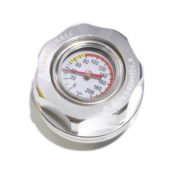 SILVER-Engine Oil Filler Cap, Aluminum, Automotive, Oil Temperature Gauge, Precious Fuel Cap, Fit for Honda D, B, H, K, F, L Series