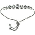 thumbnail image 1 of SILVER PLATED CLEAR CRYSTAL ADJUSTABLE BRACELET, 1 of 2