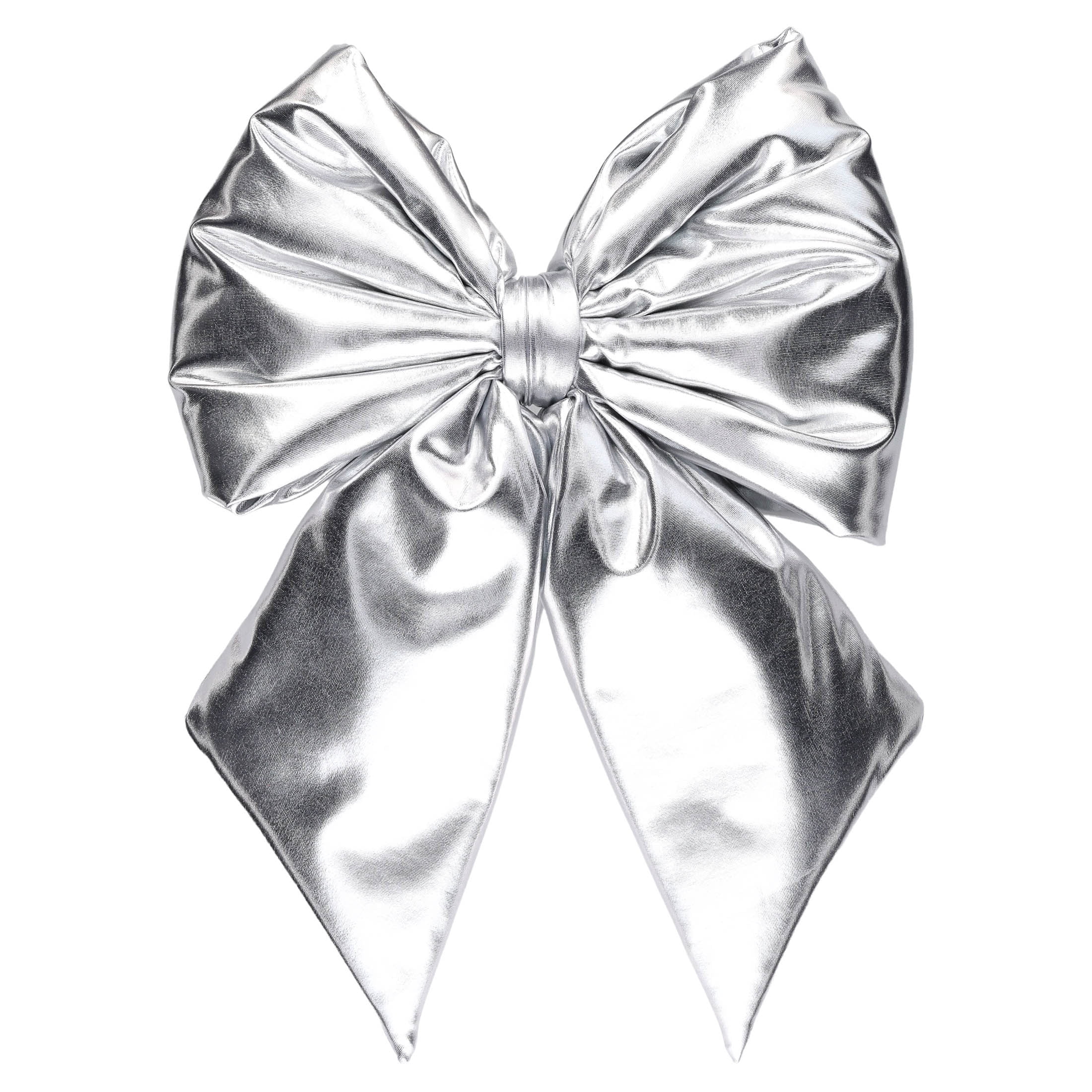 Silver Decorative Christmas Bow, 13.5", by Holiday Time