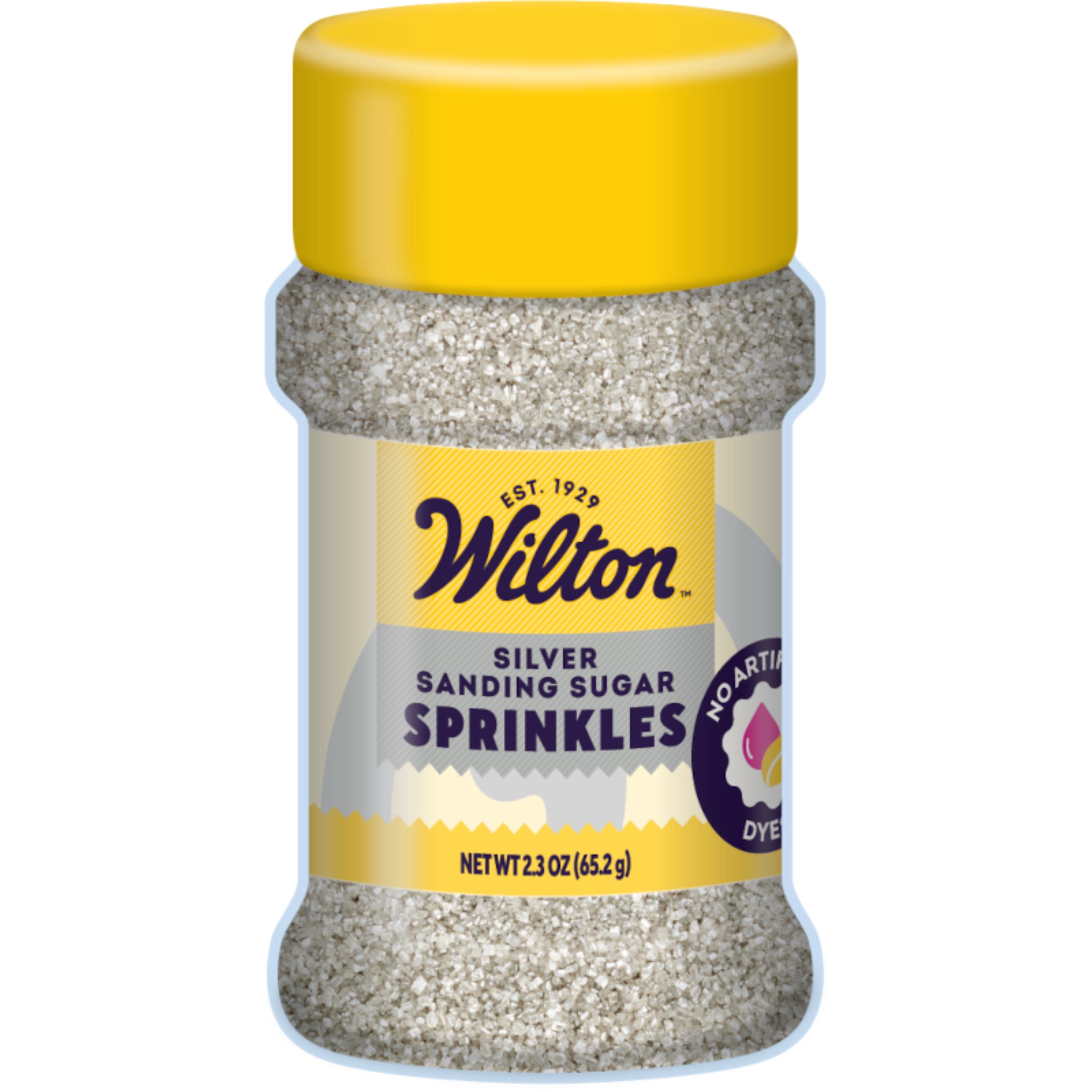 Wilton Silver Sanding Sugar Edible Sprinkles 2.3 oz. Bottle