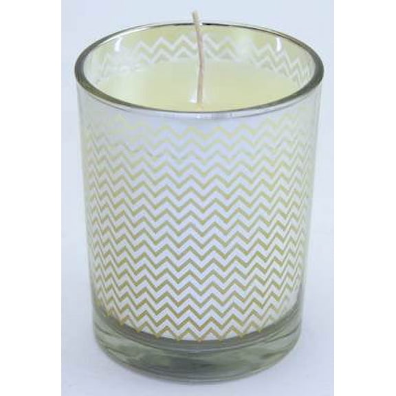 SILVER SMALL CHEVRON Courtneys Candles 20 oz Limited Edition Scented Jar Candle - PATCHOULI PURE