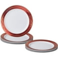 thumbnail image 1 of SILVER SPOONS Elegant Disposable Plates For AFN1Party - (10 Heavy Duty Disposable Dinner Set 10.25”, Fine Dining Plastic Dishes For Elegant China Look, Great Upscale Celebrations & Events, Red, 1 of 3