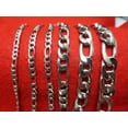 thumbnail image 1 of SILVER STAINLESS STEEL FIGARO ROPE 16"-84" MEN/WOMEN 3/4/5/7/9/10/12MM NECKLACE, 1 of 1