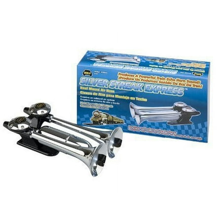 Wolo Manufacturing 835 Silver Streak Roof Mount Dual Trumpet Air Horn