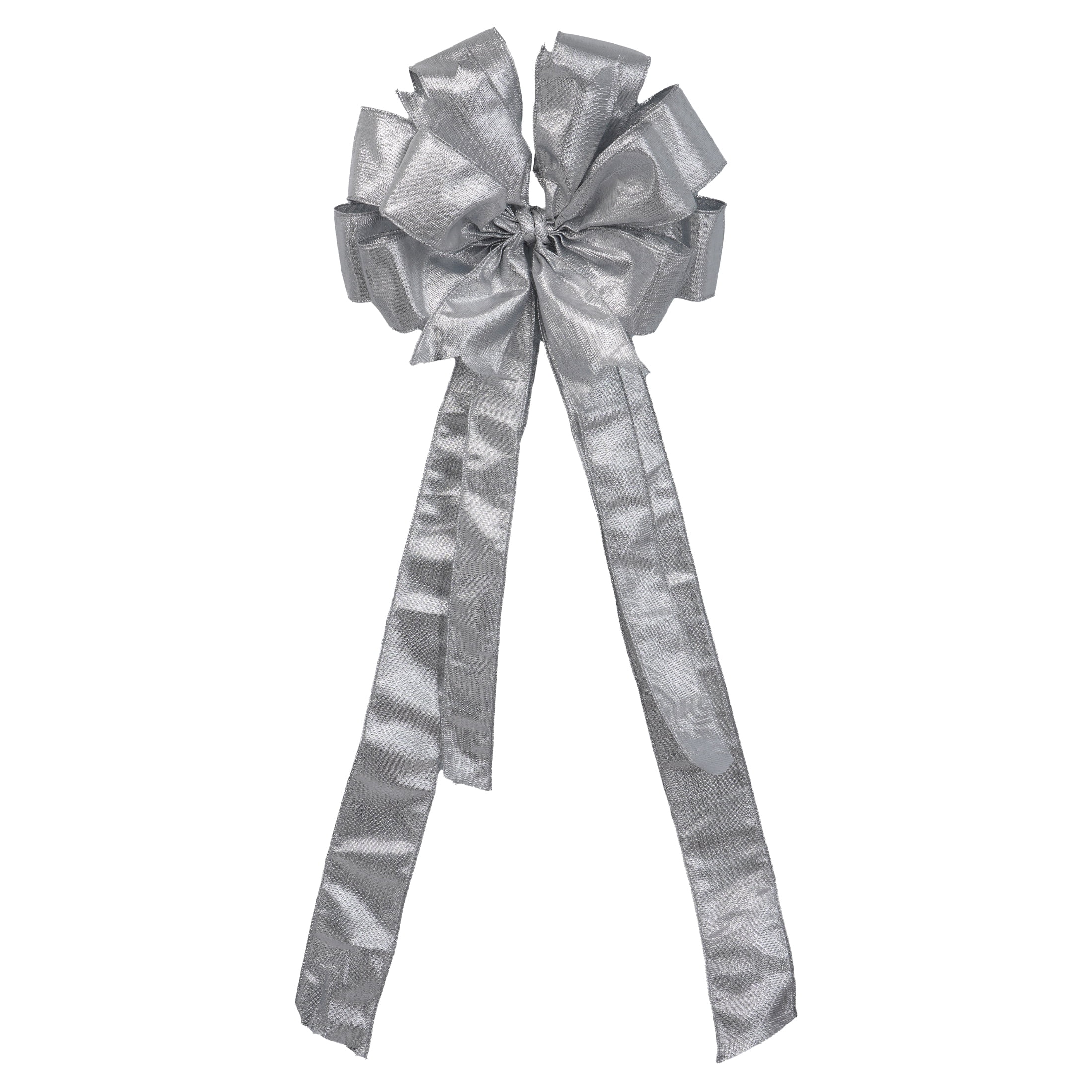Silver Decorative Christmas Bow, 30", by Holiday Time