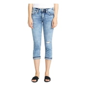 SILVER Womens Blue Denim Capri Jeans W27\L22