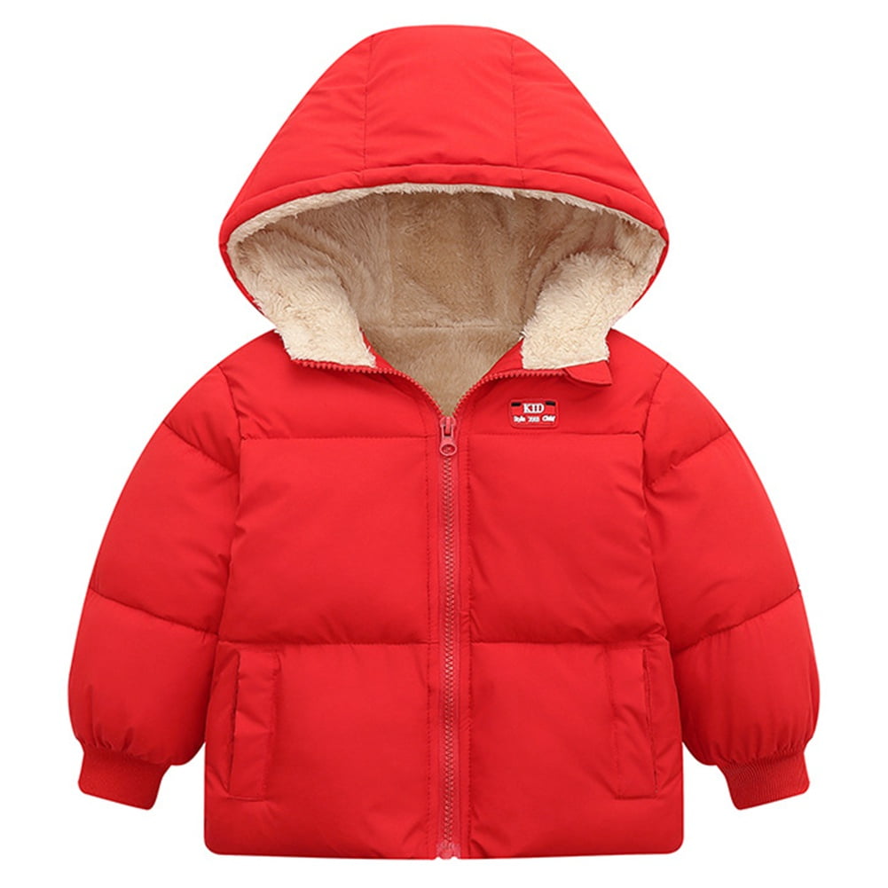 SILVERCEL Kids Thicken Warm Winter Coat Boys Girls Hooded Windproof