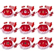 SILVERCELL 0-18M Baby Girls Christmas Outfits Clothes Newborn My First Christmas Romper Tutu Dress Headband Leg Warmer Shoes Xmas Toddler 4Pcs Clothing